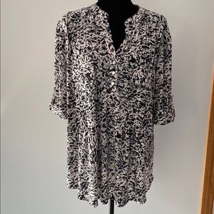 Navy, Black and White Women's Top